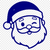 An outline icon of Father Christmas, suitable for digital use.