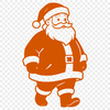 A vector illustration of a smiling Santa Claus in festive red clothing with a white beard.