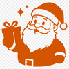 Illustration of a jolly man in a red suit with white beard, symbolizing Christmas joy.