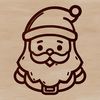 Traditional Christmas Father Figure A traditional illustration of Father Christmas in a festive red suit.