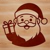 Image description: A vector illustration of a jolly Father Christmas figure in festive holiday attire.