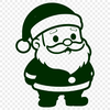 SVG illustration of Father Christmas Claus in traditional red coat and hat.