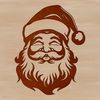 Santa's Cheerful Face Illustration Illustration of a smiling Santa Claus head in vector format, suitable for Christmas designs and decorations.