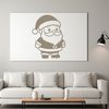 Illustration of jolly old Saint Nick in a red suit and hat, suitable for Christmas decorations or festive designs.