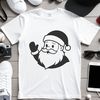 An SVG silhouette of Santa Claus in his traditional holiday attire.