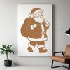 A silhouette illustration of Father Christmas holding a sack of toys, suitable for commercial use and free download.