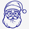 Stunning Father Christmas In SVG, PNG, PDF And DXF File Formats - Free