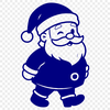 Vector illustration of a smiling Santa Claus in traditional Christmas attire.