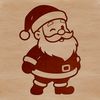 A digital silhouette of Father Christmas, suitable for various applications including web design and DIY crafts.