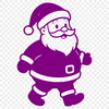 SVG illustration of Father Christmas in silhouette, perfect for commercial or personal use as a vector art design.