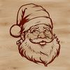 Red Sleigh Father Christmas Clip Art A illustration of a jovial old man in red suit with white beard and hat.