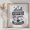 Coffee Quote Illustrations A collection of humorous quotes about coffee on a minimalist background, perfect for personal or commercial use.