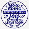 A humorous quote in a simple, modern font style.