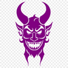 Gothic Devil Icon Design A stylized illustration of the devil in a gothic context, suitable for Halloween decorations.