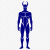 Horned Tempter Illustration A stylized illustration of Satan with horns and wings.