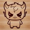 Scary Halloween Decorations SVG Art A detailed illustration of the devil with horns and wings, suitable for Halloween decorations or designs.