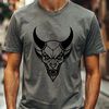 Beautiful Satan Clip Art SVG Illustration of a classic depiction of Satan, suitable for Halloween designs and vector art projects.