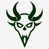Bold Devil Illustration in SVG Format A stylized illustration of the devil in a bold line art style.