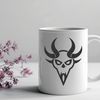 Dark Symbolism Halloween Decoration SVG A stylized depiction of the devil, suitable for Halloween decorations or designs.