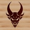 A digital illustration of the devil, suitable for use as vector art in various design projects.