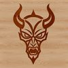 SVG Cutout of the Devil Character Vector illustration of the devil character in a dark Gothic style, suitable for Halloween designs and crafts.