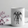 Ominous Demon Figure A detailed illustration of the devil in a dark and ominous pose.
