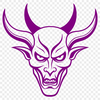 Evil Demon Silhouette Image A depiction of the devil in dark, gothic attire, suitable for Halloween decorations or designs.