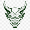 Dark Lord Illustration in Vector Format A stylized illustration of the devil, designed as vector art for various digital and printing purposes.