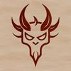 Dark Lord Vector Art A dark figure with horns and a fiery aura, depicted in a stylized vector design suitable for Halloween decorations.