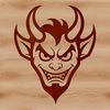 A detailed illustration of a satanic figure in a menacing pose, suitable for Halloween decorations or art projects.