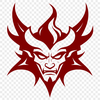Halloween Devil Illustration SVG A stylized illustration of the devil in a Halloween-inspired setting.