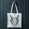 A detailed illustration of the devil in a darkened setting, suitable for Halloween designs or vector art projects.