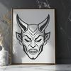 Devilish Halloween Character Design A design vector illustration of the devil in a Halloween-themed style.