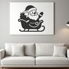 A silhouette vector illustration of Father Christmas in festive attire.