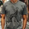 Free SVG Giraffe Clip Art A detailed illustration of a giraffe, suitable for graphic design and crafting projects.