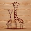 Wildlife Icon Silhouette A stylized illustration of a giraffe in silhouette against a simple background.