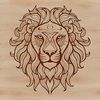 Wild Animal Silhouette Art An ornate design featuring a majestic big cat in profile, suitable for various graphic uses.
