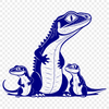 Reptile SVG Design Free Download A colorful illustration of a lizard in various poses, suitable for use as vector art and stencils.