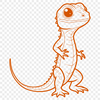 Reptile Vector Illustration A digital illustration of a reptile animal, depicted in vector format.