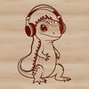 An isolated lizard design suitable for crafting or commercial use.