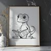 Scaly Bookworm Friend A small reptile creature with scaly skin holding a book in its front legs.