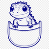 Small Reptile Illustration A digital illustration of a small reptile with scaly skin, suitable for use in various graphic design projects.