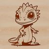 A digital illustration of a reptile with scales, suitable for vector design projects.