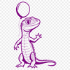 Vector Reptile Design for Clip Art A digital illustration of a reptile lizard in various poses and stances, suitable for vector design and clip art.