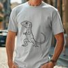 Long Tailed Scaly Friend SVG A digital illustration of a reptile with scaly skin and a long tail.