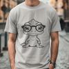 Whimsical Reptile Wearing Shades An illustrated lizard with eyeglasses, designed as a digital graphic.