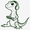 Free Reptile Clip Art Design A colorfully illustrated lizard graphic suitable for vector art designs.