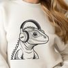 Fun Scaly Friend Vector Art A colorful illustration of a reptile with scaly skin and a long tail.