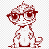Reptile Illustration in Neutral Pose A digital illustration of a reptile lizard in a neutral pose.