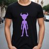 Alien character in a sci-fi setting made from vector graphics.
